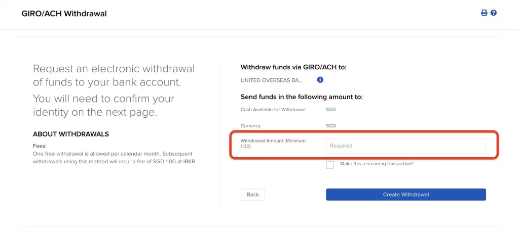 interactive brokers出金第五步02_輸入出金金額